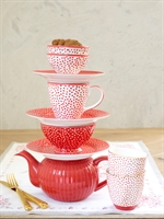 Flora Vintage viskestykke fra GreenGate med dot red and white - Tinashjem